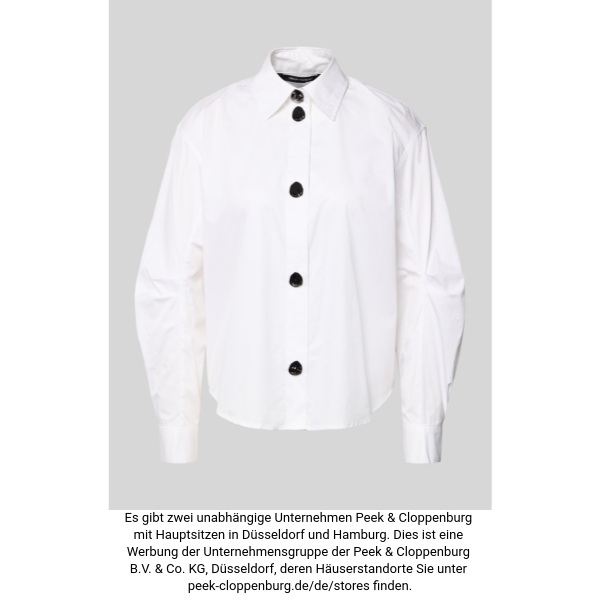 Armani Exchange Damen Weiss Regular Fit Bluse Aus Baumwolle Mit Ballonärmeln Klein