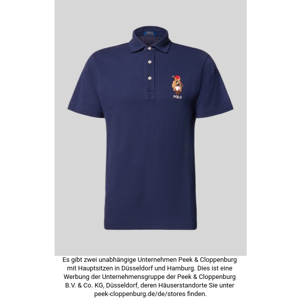 Polo Ralph Lauren Herren Marine Regular Fit Poloshirt Aus Reiner Baumwolle Klein