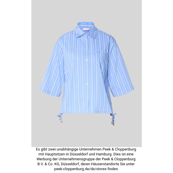 Liu Jo White Damen Hellblau Relaxed Fit Bluse Mit 3/4-Arm Größe 32