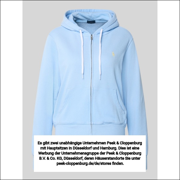 Polo Ralph Lauren Damen Hellblau Regular Fit Sweatjacke Aus Baumwoll-Mix